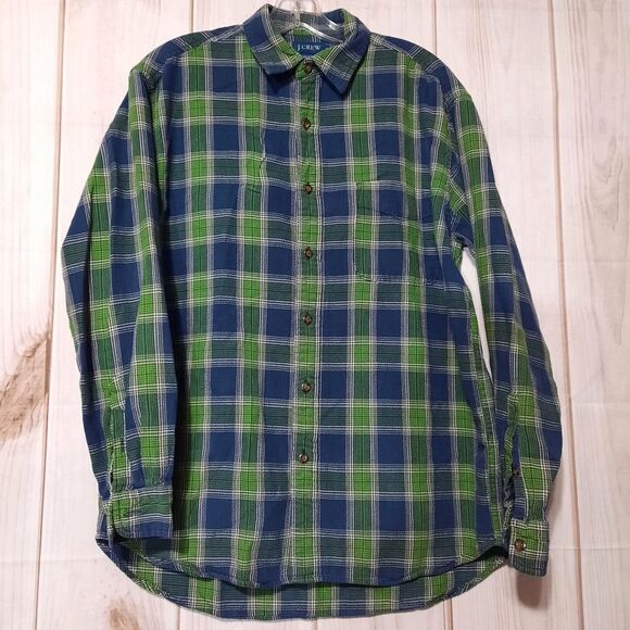 J. Crew Shirt Mens Size Small Green &‎ Blue Classic Core - Picture 1 of 7